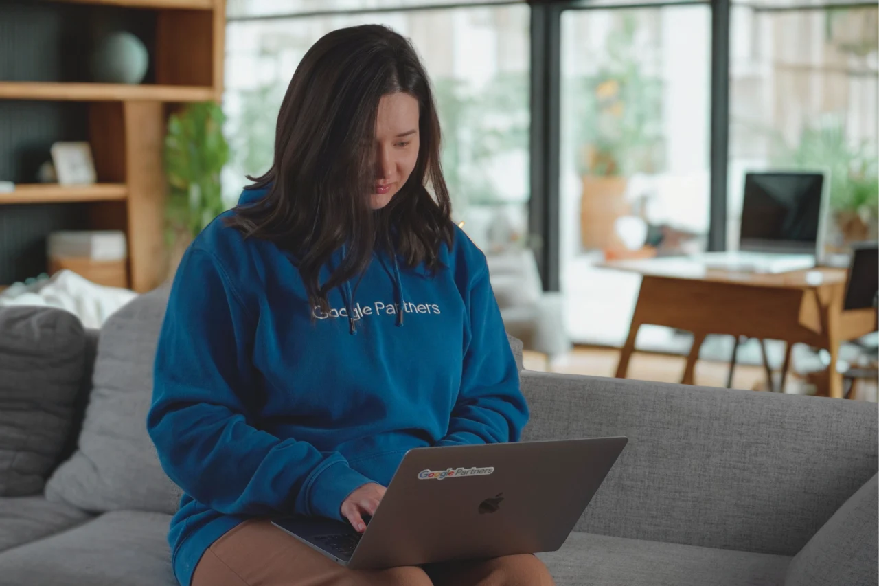 Marketing analytics on laptop